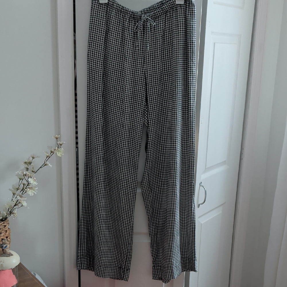 a new day Black and White Gingham Pants